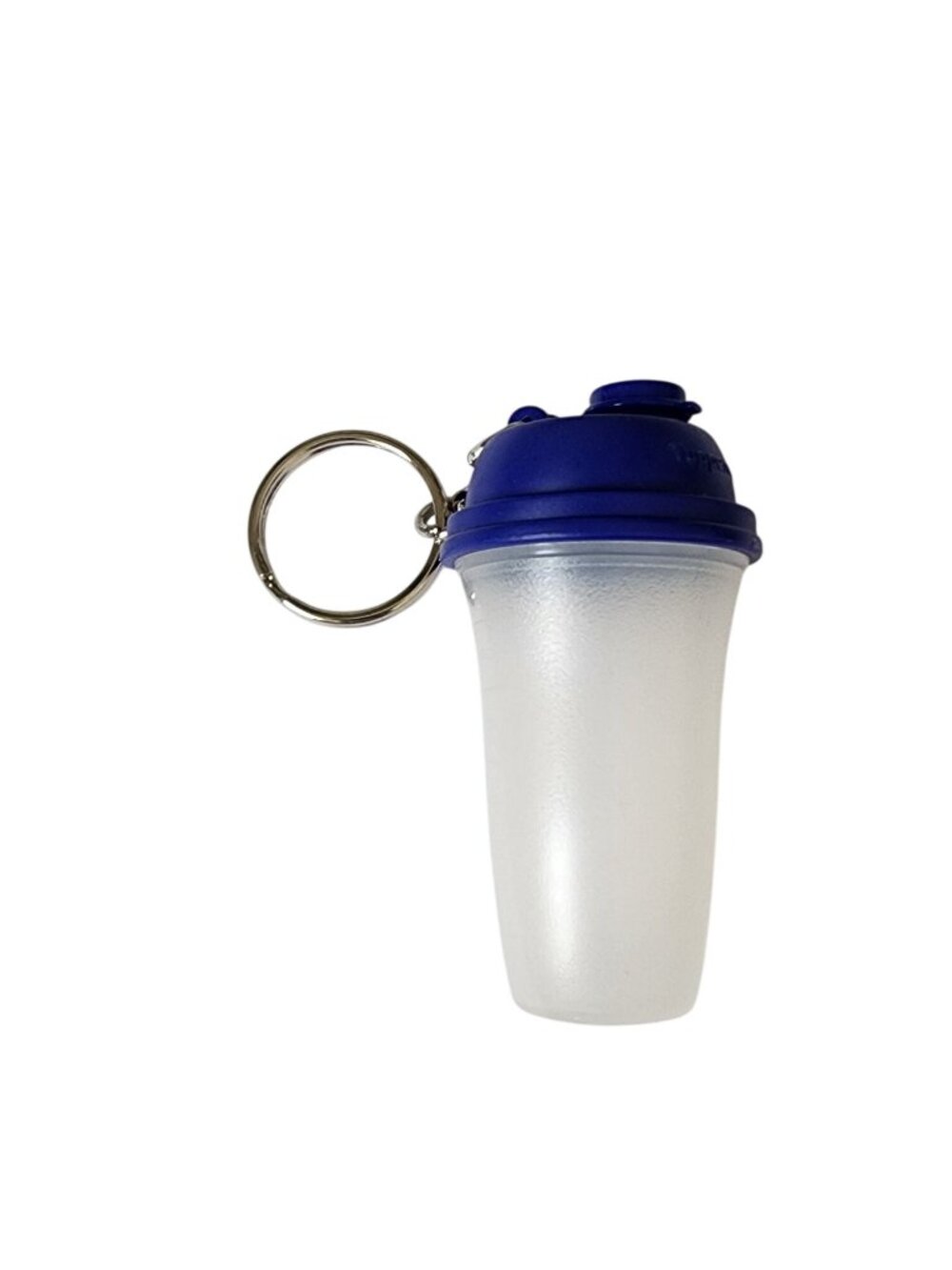 Tupperware Keychain Blue Quick Shake Mini Container NEW